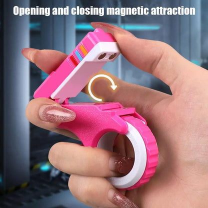 Rotary Finger Sliders Fidget Toy Office Pressure Relief Slider Ratchet Finger Fidget 3D Printed Fidegt Toysfingertip Textured