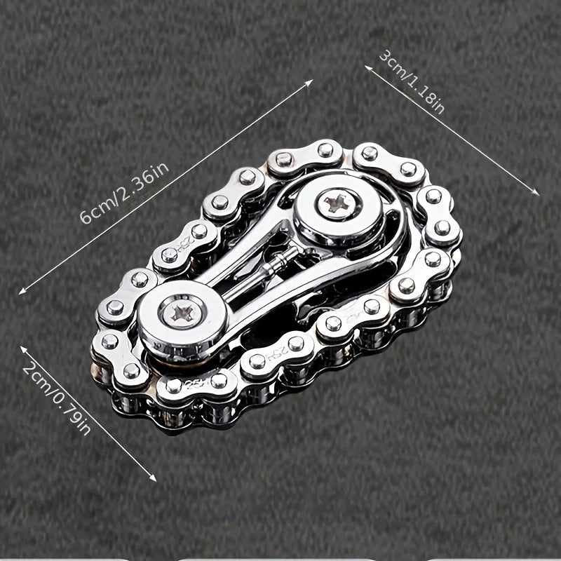 1/3Pcs Sprockets Flywheel Fingertip Gyro Fidget Spinner Adult Kids Antistress Anxiety Metal Bike Chains EDC Spinner Fidget Toys