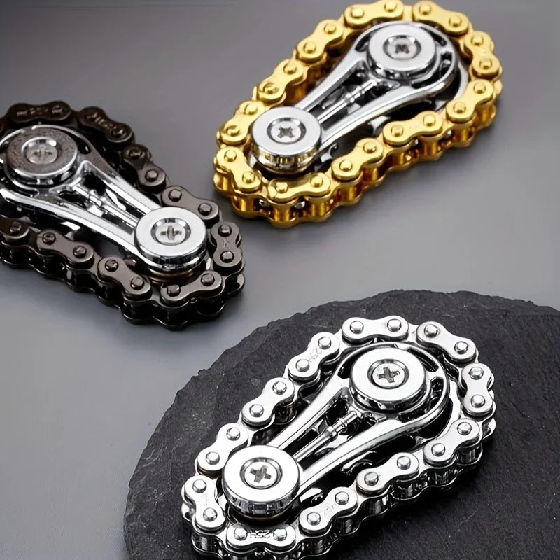 1/3Pcs Sprockets Flywheel Fingertip Gyro Fidget Spinner Adult Kids Antistress Anxiety Metal Bike Chains EDC Spinner Fidget Toys