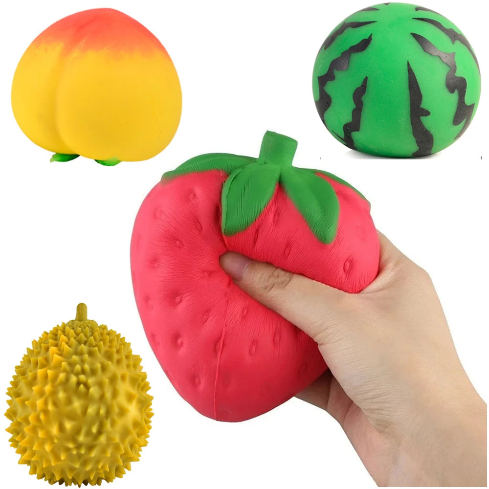 Soft Strawberry Fruit Squishy Toy – Slow Rising Stress Relief for Kids & Adults, Squeeze Anti-Anxiety Sensory Fidget Toy