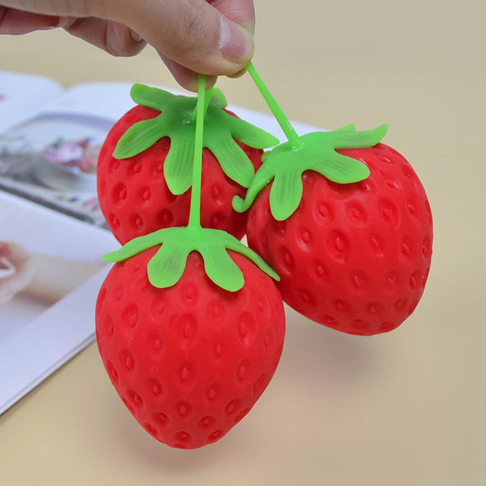 Soft Strawberry Fruit Squishy Toy – Slow Rising Stress Relief for Kids & Adults, Squeeze Anti-Anxiety Sensory Fidget Toy